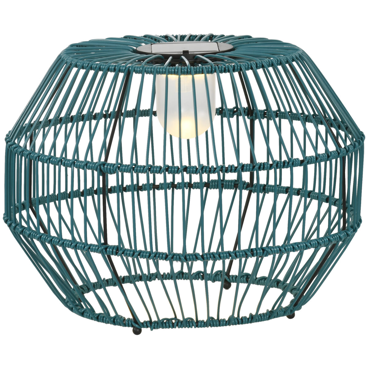 Solárne svetlo záhradná lampa Vodotesné chodníkové svetlo so svetelným senzorom s automatickým dizajnom LED bubna pre balkón Green
