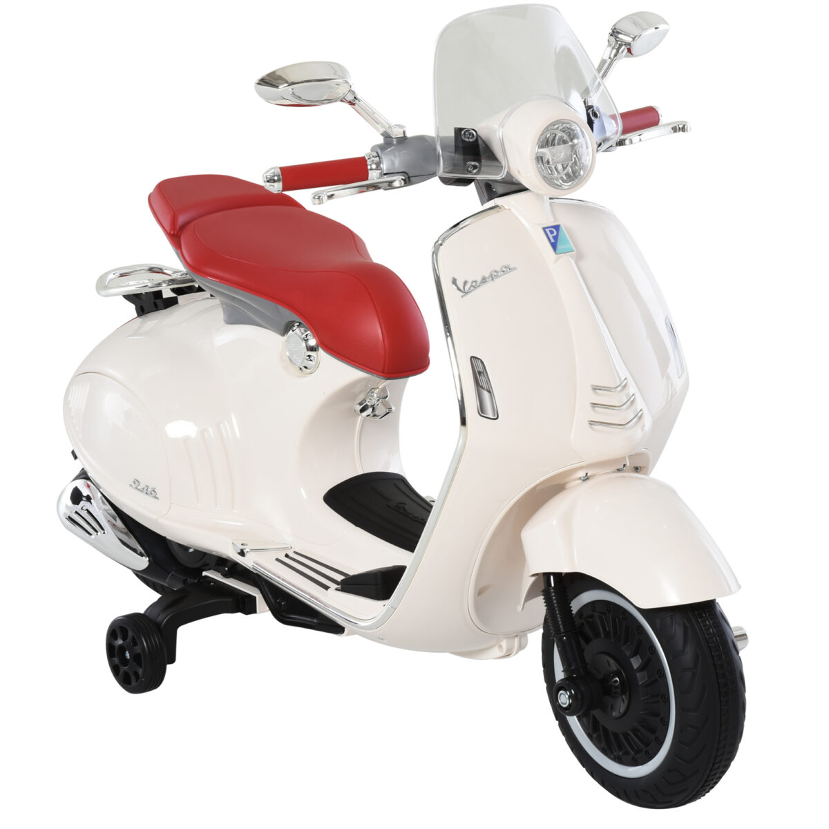Elektrické detské auto motocykel MP3 hudobné osvetlenie 3-6 rokov PP biele 108x49x75cm