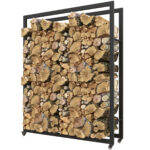Outsunny Kaminholzregal 120 x 32 x 151 cm Brennholzregal mit Rollen