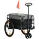 Príves na bicykel 2 v 1 príves na prepravu nákladu za bicykel s 20 palcovými pneumatikami nosnosť 40 kg 130 x 64 x 64/103 cm