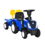 Detské autíčko detské autíčko autíčko NEW HOLLAND autíčko klasické auto pomôcka na chôdzu s klaksónom plast kovová modrá