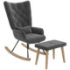 HOMCOM Schaukelsessel mit Hocker