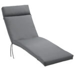 Vankúš ležadlo ležadlo vankúš ležadlo vankúš záhradné ležadlo poťah na vankúš polyester tmavošedá 196 x 55 x 8 cm