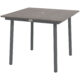 Záhradný stôl jedálenský stôl pre 4 osoby otvor na slnečník terasový stôl lamelový rošt HDPE tmavosivá 90x90x75cm