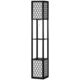HOMCOM Stehlampe  Standlampe mit Regal & Doppellicht