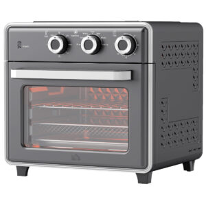 HOMCOM Minibackofen mit Umluft 20L Mini Ofen mit Backblech