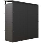Outsunny Kaminholzregal 185 x 62 x 184 cm Brennholzregal mit wasserdichter Abdeckung