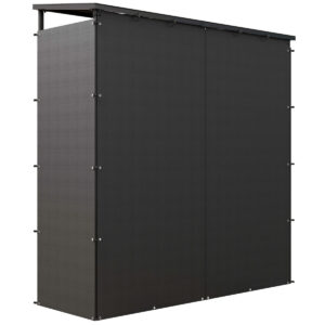 Outsunny Kaminholzregal 185 x 62 x 184 cm Brennholzregal mit wasserdichter Abdeckung