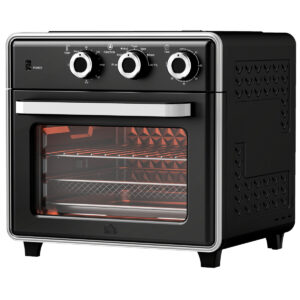 HOMCOM Minibackofen mit Umluft 20L Mini Ofen mit Backblech