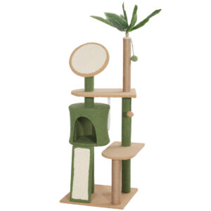 PawHut Kratzbaum 139 cm Katzenbaum mit Katzenhöhle