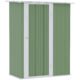 Outsunny Gerätehaus Gartenhaus Geräteschuppen mit Tür Outdoor Stahl Grün 142 x 84 x 189 cm | Aosom